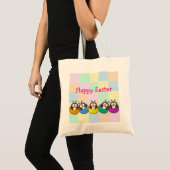 Easter owl - rainbow トートバッグ (正面(商品))