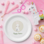 Easter Paper Plate with Cute Bunny Design ペーパープレート (パーティー)