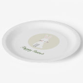 Easter Paper Plate with Cute Bunny Design ペーパープレート (アングル)