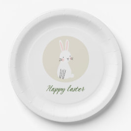 Easter Paper Plate with Cute Bunny Design ペーパープレート