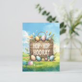 Easter Party Invitation card ポストカード (スタンド正面)