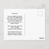 Easter Party Invitation card ポストカード (裏面)