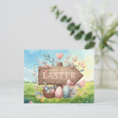 Easter Party Invitation card ポストカード (スタンド正面)