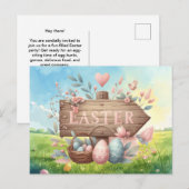 Easter Party Invitation card ポストカード (正面/裏面)