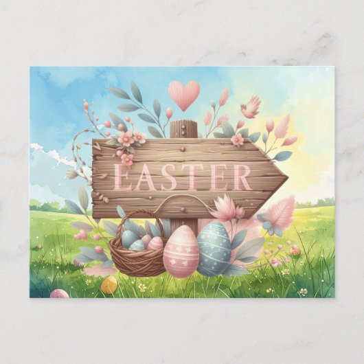 Easter Party Invitation card ポストカード (正面)