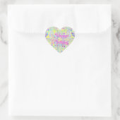 Easter Pastel Abstract Heart Stickers - Birthday ハートシール (バッグ)