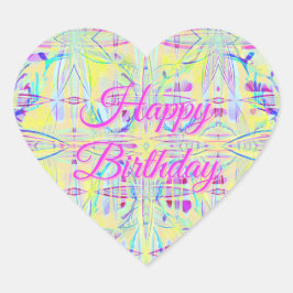 Easter Pastel Abstract Heart Stickers - Birthday ハートシール