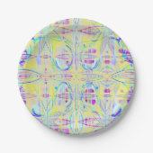 Easter Pastel Abstract Party Paper Plates ペーパープレート (正面)
