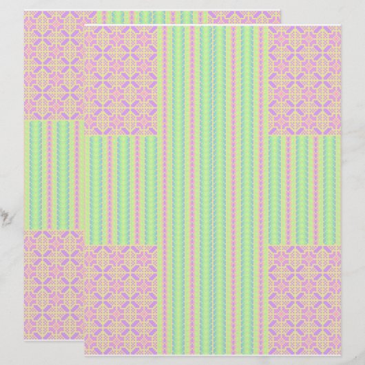 Easter Pastel Cross 2-Sided Scrapbook Paper (正面/裏面)