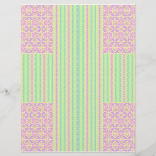 Easter Pastel Cross 2-Sided Scrapbook Paper (裏面)