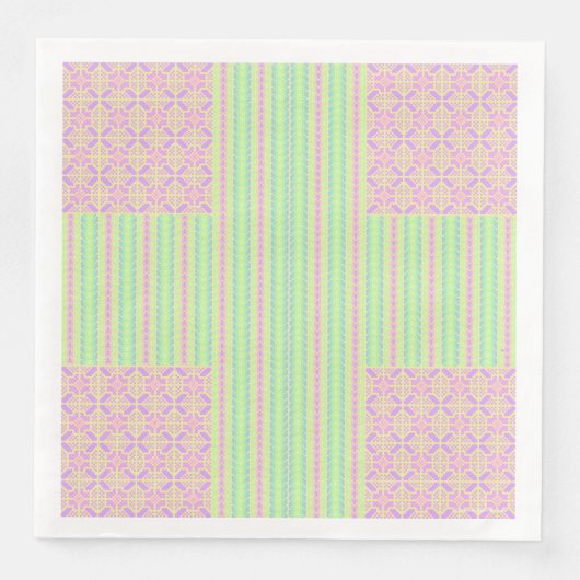 Easter Pastel Cross Party Paper Napkins (正面)