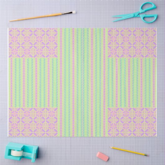 Easter Pastel Cross Tissue Paper 薄葉紙 (クラフト)