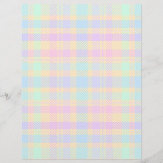 Easter Pastel Plaid 2-Sided Scrapbook Paper (裏面)