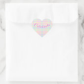 Easter Pastel Plaid Heart Stickers - Celebrate ハートシール (バッグ)