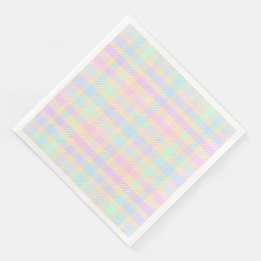 Easter Pastel Plaid Party Paper Napkins (コーナー)