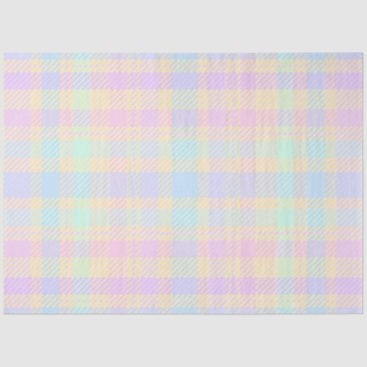 Easter Pastel Plaid Tissue Paper 薄葉紙 (正面)