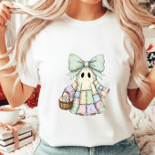 Easter Patchwork Ghost Coquette Bow Goth Tシャツ