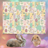 Easter Patchwork Pastel Bunnies Eggs and Gingham 薄葉紙