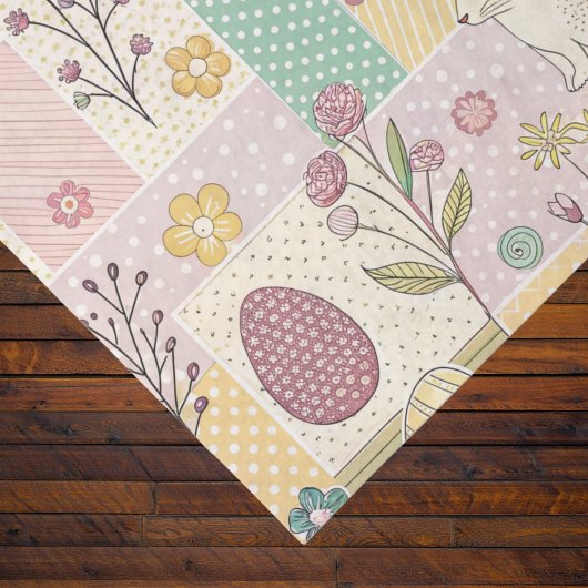 Easter Patchwork Pastel Bunnies Eggs and Gingham 薄葉紙