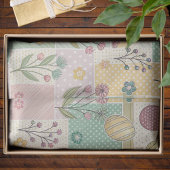 Easter Patchwork Pastel Bunnies Eggs and Gingham 薄葉紙