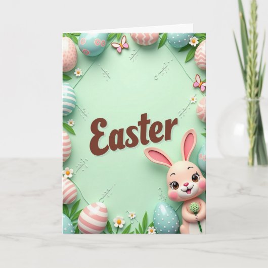 Easter Pattern Celebration Card カード (正面)