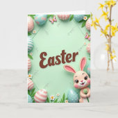Easter Pattern Celebration Card カード (黄色い花)