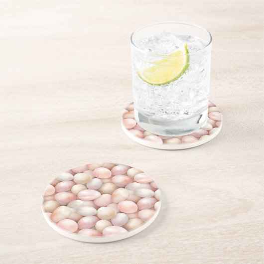 Easter Peach Pink Eggs   コースター (側面)