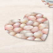 Easter Peach Pink Eggs   ペーパーコースター (アングル)