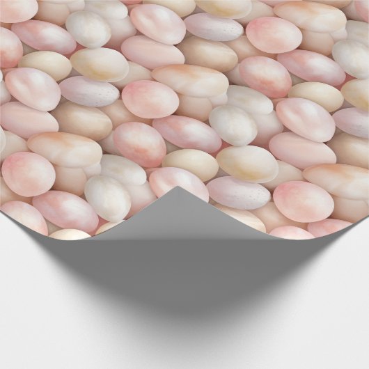 Easter Peach Pink Eggs   ラッピングペーパー (角)