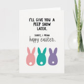 Easter Peep Show Funny Card カード (正面)