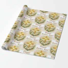 Easter Personalized Christian Cross Wrapping Paper ラッピングペーパー