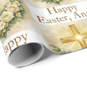 Easter Personalized Christian Cross Wrapping Paper ラッピングペーパー (ロールコーナー)