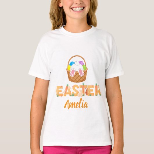 Easter Personalized Kids Basic T-Shirt Tシャツ (正面)