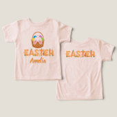 Easter Personalized Toddler T-Shirt (デザイン正面&裏面)