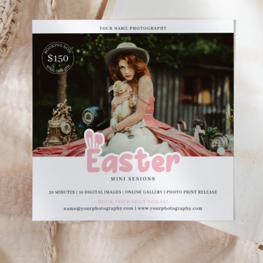 Easter Photography Mini Session Marketing ノートカード