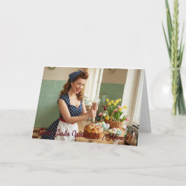 Easter Pin-Up Retro Greeting Card サンキューカード