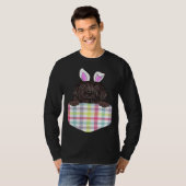 Easter Plaid Newfoundland Bunny Dog In Pocket Tシャツ (正面フル)