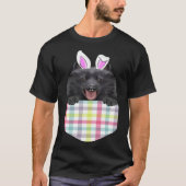 Easter Plaid Schipperke Bunny Dog In Pocket Tシャツ (正面)