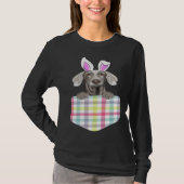 Easter Plaid Weimaraner Bunny Dog In Pocket Tシャツ (正面)