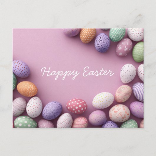 Easter Postcard with Easter Eggs ポストカード (正面)