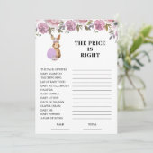 Easter Price is Right Baby Shower Game Card  招待状 (スタンド正面)