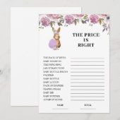 Easter Price is Right Baby Shower Game Card  招待状 (正面/裏面)