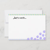 Easter Puppy Paw Prints Just a Note ノートカード (正面)