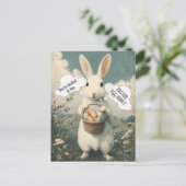 Easter Rabbit and Eggs Easter Egg Hunt シーズンポストカード (スタンド正面)