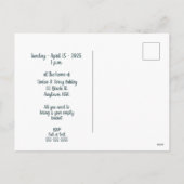 Easter Rabbit and Eggs Easter Egg Hunt シーズンポストカード (裏面)