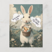 Easter Rabbit and Eggs Easter Egg Hunt シーズンポストカード (正面)