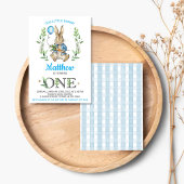 Easter Rabbit Bunny Boy 1st Birthday Invitation 招待状