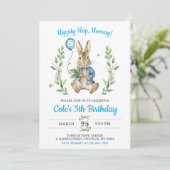 Easter Rabbit Bunny Boy Birthday Invitation 招待状 (スタンド正面)