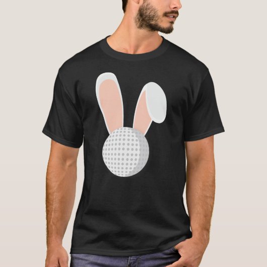 Easter Rabbit Bunny Golf Ball Golfer Funny Holiday Tシャツ (正面)