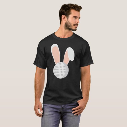 Easter Rabbit Bunny Golf Ball Golfer Funny Holiday Tシャツ (正面フル)